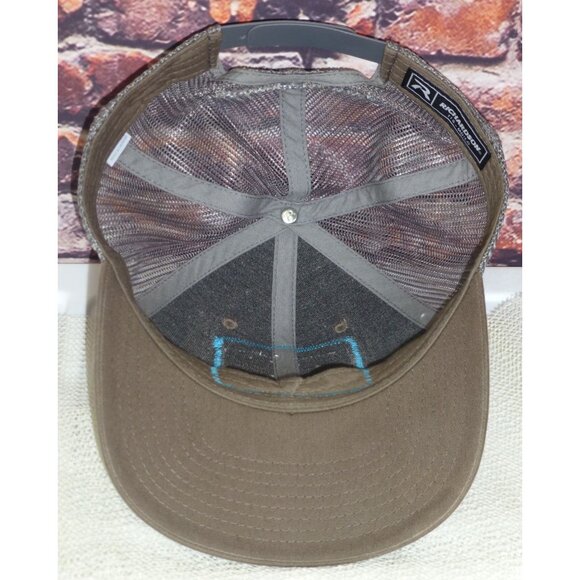 Live Laugh Love Llama Trucker Hat Sycamore Brewing Snapback Brown Mesh Back - Picture 5 of 7